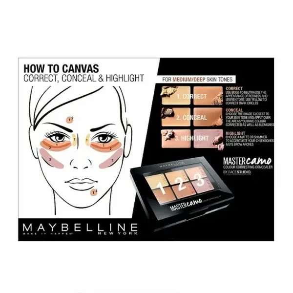 02 Medium - Master Camo Kit Correcteur Teint Gemey Maybelline