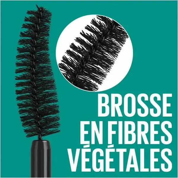 02 Very Black - Mascara Volume Enrichi en Beurre de Karité Green Edition Mega Mousse de Maybelline New-York