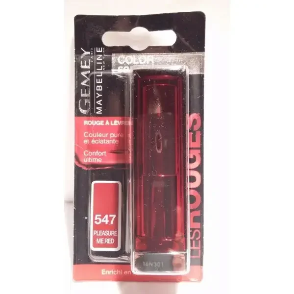 547 Pleasure me red - Rouge à lèvre Color Sensational Bold Gemey Maybelline