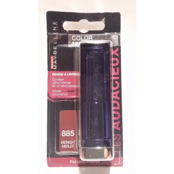 885 Midnight Merlot - Rouge à lèvre Color Sensational Bold Gemey Maybelline