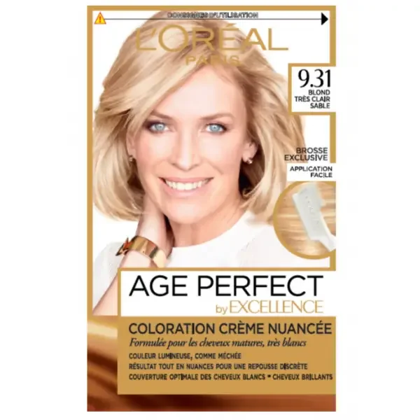 9.31 Blond Très Clair Sable - Coloration Cheveux Matures / Très Blancs Age Perfect de L'Oréal Paris