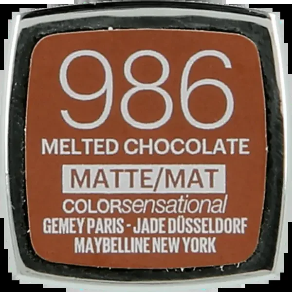 986 Melted Chocolate - Rouge à lèvre Gemey Maybelline Color Sensational