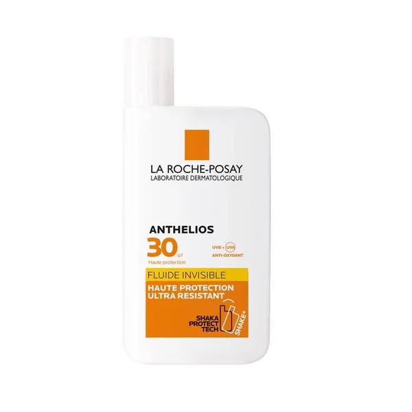 ANTHELIOS - SPF30 Fluide Solaire Invisible avec Parfum Peaux Normales à Mixtes, 50ml