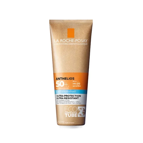 ANTHELIOS - SPF50+ Lait Solaire Hydratant Corps Eco-Conçu - Peaux Sensibles et Sèches, 250ml