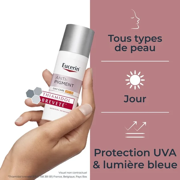 ANTI-PIGMENT - Soin de Jour SPF30 - Visage - Tous Types de Peaux, 50ml