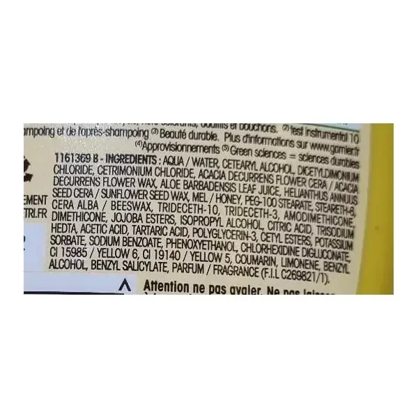 Après-Shampooing Reconstituant Trésors de Miel 250ml Ultra Doux de Garnier