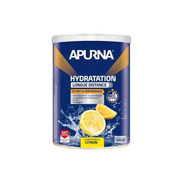 Apurna Hydratation Longue Distance Effort & Performance 500 g - Arôme : Citron