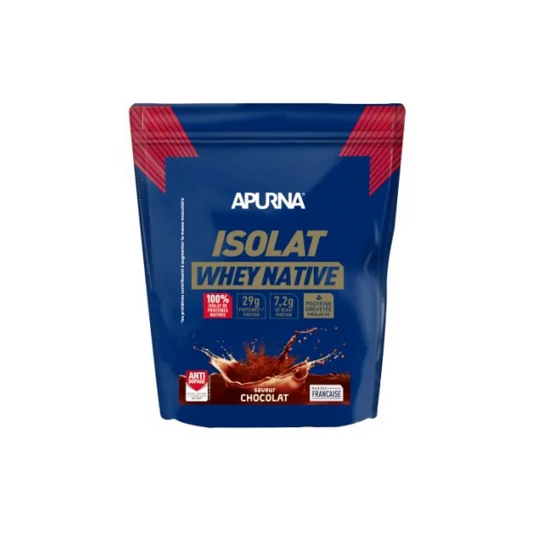 Apurna Isolat Whey Native 720 g - Saveur : Chocolat