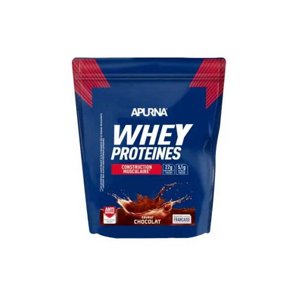 Apurna Whey Protéines Construction Musculaire 720 g - Saveur : Chocolat