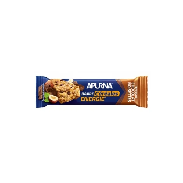 Apurna Énergie Barre Céréales 35 g - Goût : Pépites de Chocolat Noisettes