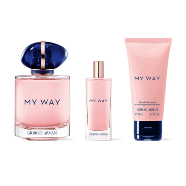 Armani - My Way Coffret Eau de Parfum avec son vaporisateur de sac et son lait parfumé