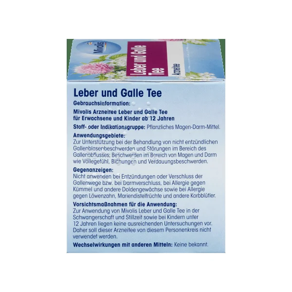 Arzneitee, Leber & galle Tee (12 Beutel), 21 g