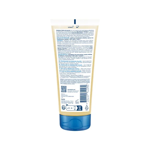 ATODERM - Huile de Douche Ultra-Nourrissante Anti-Irritations - Visage et Corps - Peaux Sensibles Sèches, 100ml