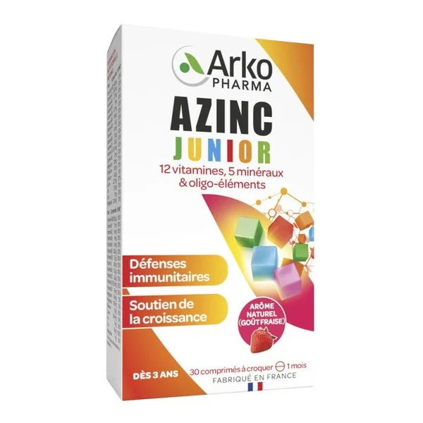 Azinc Junior fraise comprimés à croquer