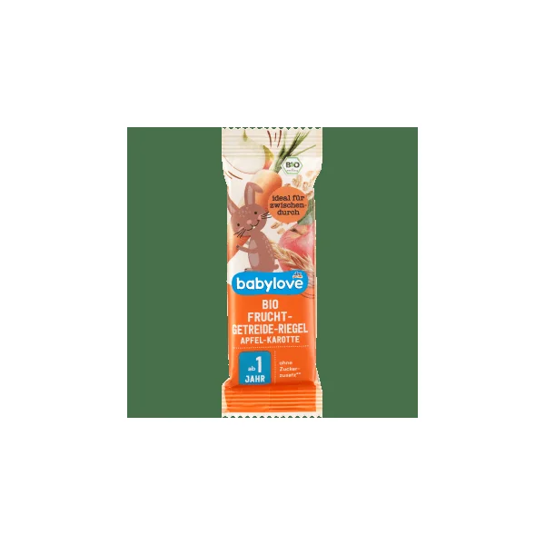 babylove Fruchtriegel Bio Frucht-Getreide-Riegel Apfel-Karotte ab 1 Jahr, 25g, 25 g