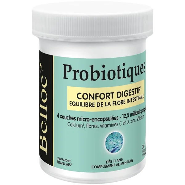 BELLOC PROBIOTIQUES - Confort Digestif Enrichit La Flore Intestinale, 30 gélules