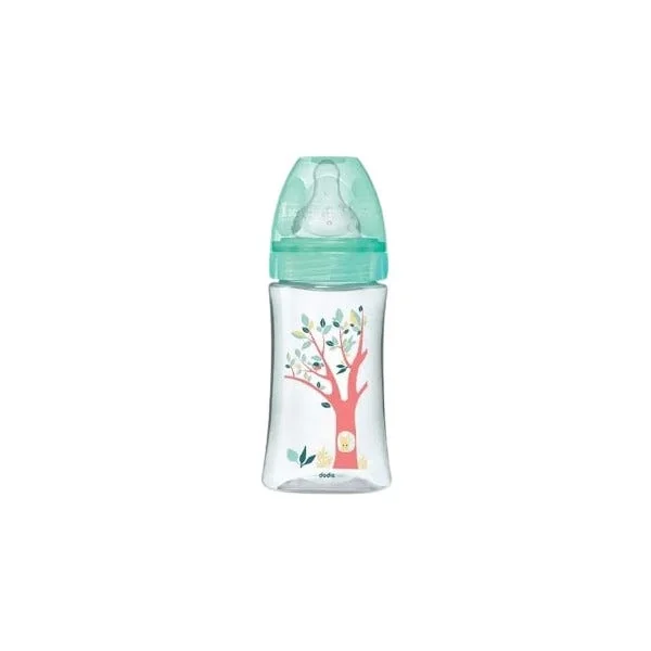 Biberon Anti Colique Lapin et Renard 0-6 mois Tétine Anti Colique 3 Vitesses, 270ml