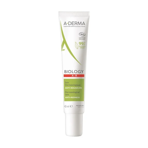 BIOLOGY AR - Soin Dermatologique Anti-Rougeurs Bio - Visage - Peaux à Tendance Couperosique, 40ml