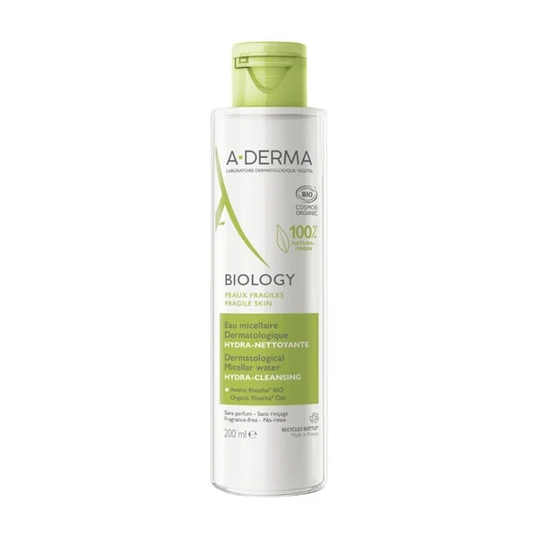 BIOLOGY - Eau Micellaire Dermatologique Hydra-Nettoyante Bio - Visage et Yeux - Peaux Fragiles, 400ml