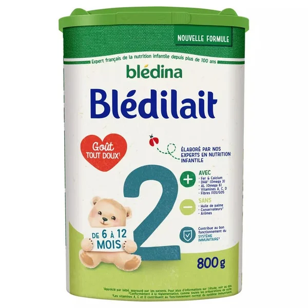 BLEDILAIT - Lait en Poudre 2ème ge - De 6 à 12 mois, 800g