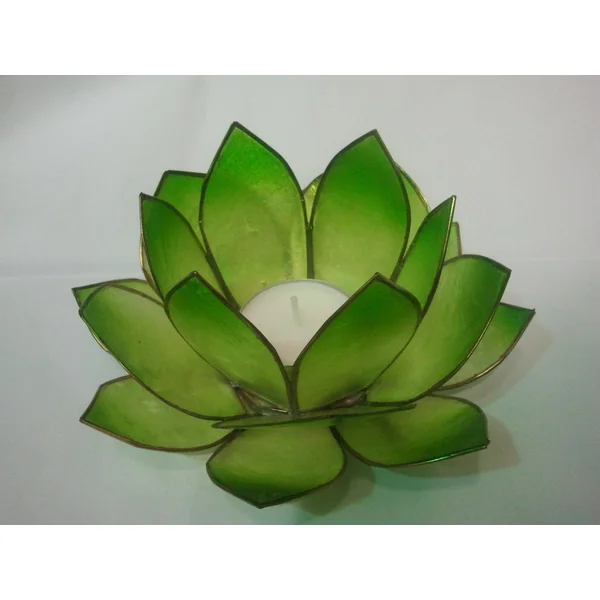 Bougeoir Photophore Fleur de Lotus nacrée - Coloris assortis