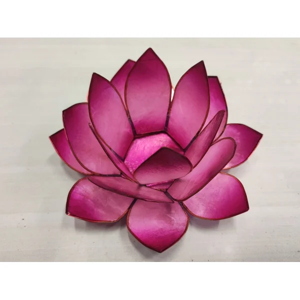 Bougeoir Photophore Fleur de Lotus nacrée - Coloris assortis