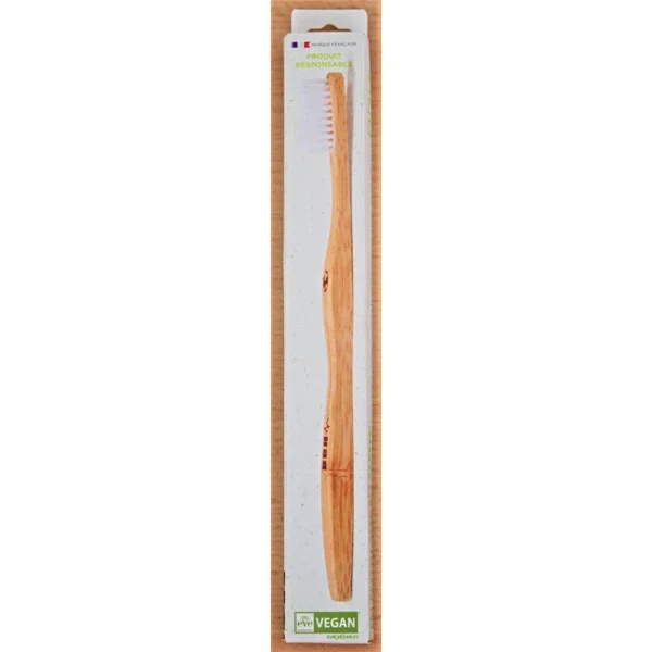 Brosse à dents colorée en bambou
