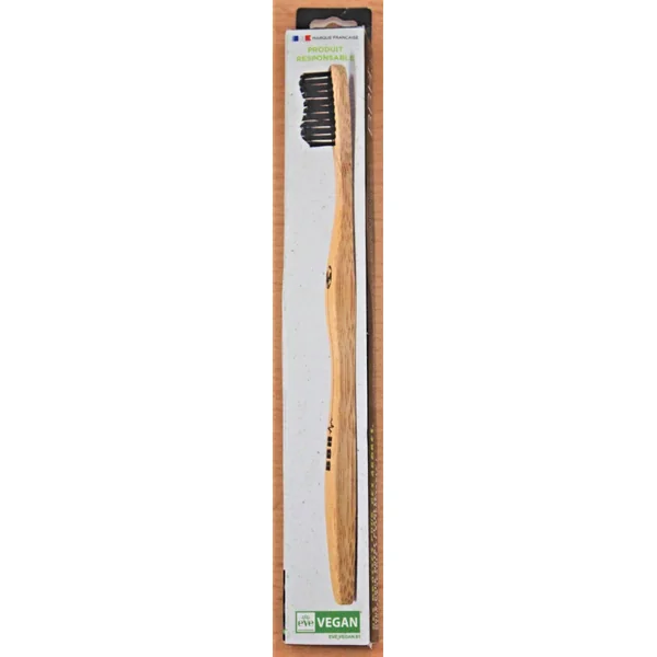 Brosse à dents colorée en bambou