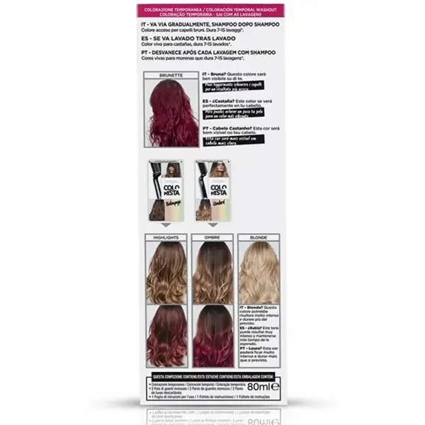 Burgundy Hair - Coloration Colorista Wash Out de L'Oréal Paris