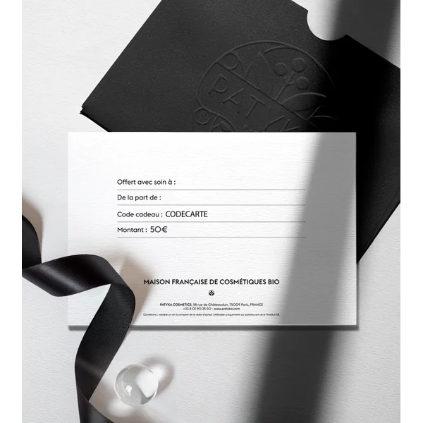 Carte cadeau PATYKA - L'attention raffinée à offrir