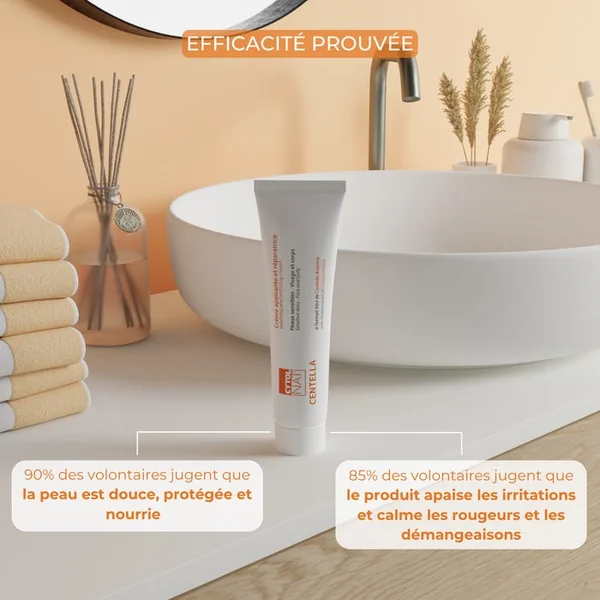 CENTELLA - Crème Apaisante et Réparatrice - Visage et Corps - Peaux Sensibles, 100ml
