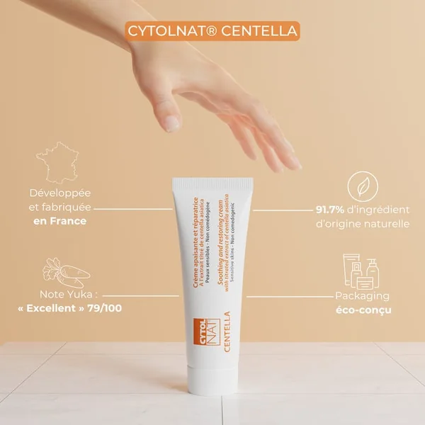 CENTELLA - Crème Apaisante et Réparatrice - Visage et Corps - Peaux Sensibles, 50ml