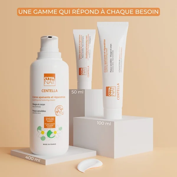 CENTELLA - Crème Apaisante et Réparatrice - Visage et Corps - Peaux Sensibles, 50ml