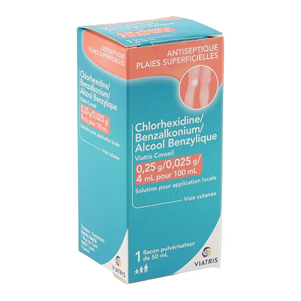 Chlorhexidine Benzalkonium Alcool benzylique