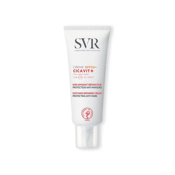 CICAVIT+ - Crème Solaire Soin Apaisant Réparateur Protecteur Anti-Marques SPF50+, 40ml