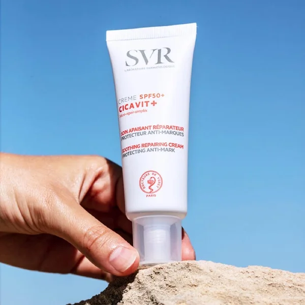 CICAVIT+ - Crème Solaire Soin Apaisant Réparateur Protecteur Anti-Marques SPF50+, 40ml