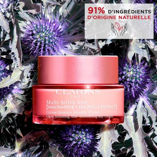 Clarins - Multi-Active Jour Toutes Peaux Crème lissante, booster d'éclat