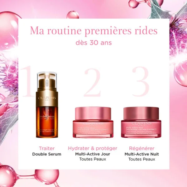 Clarins - Multi-Active Jour Toutes Peaux Crème lissante, booster d'éclat