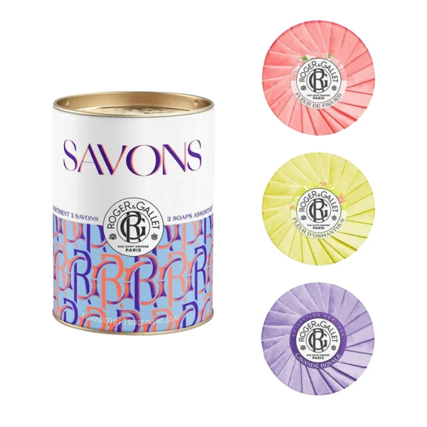 Coffret 3 Savons Bienfaisants Fleur D'Osmanthus 100G + Lavande Royale 100G + Fleur De Figuier 100G