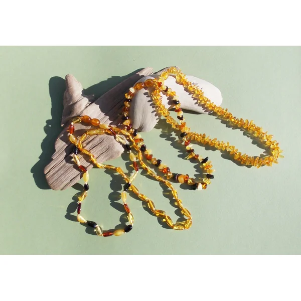 Collier d'Ambre de la mer Baltique pour Bébé