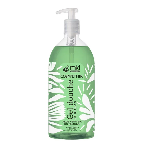 COSM'ETHIK - Shampooing Douche Aloe Vera du Mexique - Visage, Corps et Cheveux - Tous Types de Peaux et de Cheveux, 1L