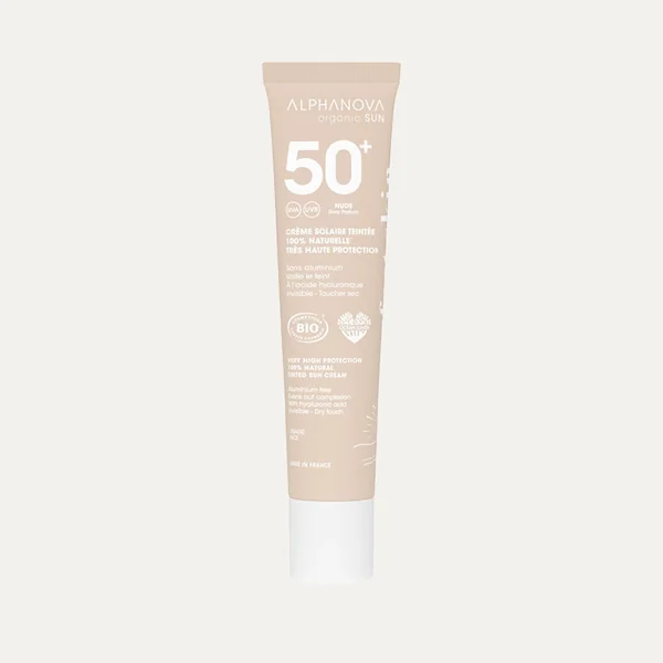 Crème solaire teintée nude SPF 50+ BIO