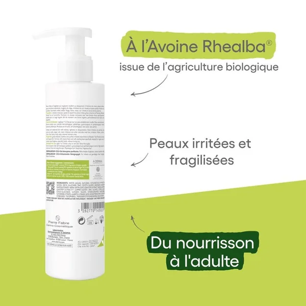 DERMALIBOUR+ - CICA-Gel Moussant Assainissant - Visage et Corps - Peaux Irritées, 200ml