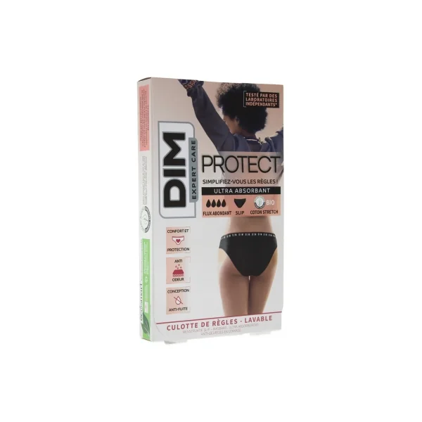 DIM Expert Care Protect Culotte de Règles Lavable Flux Abondant 1 Slip - Taille : 48/50
