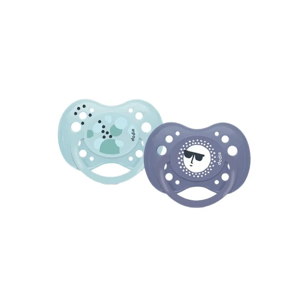 Dodie 2 Sucettes Anatomiques Silicone 18 Mois et + N°A88 - Modèle : Lune & Ballons