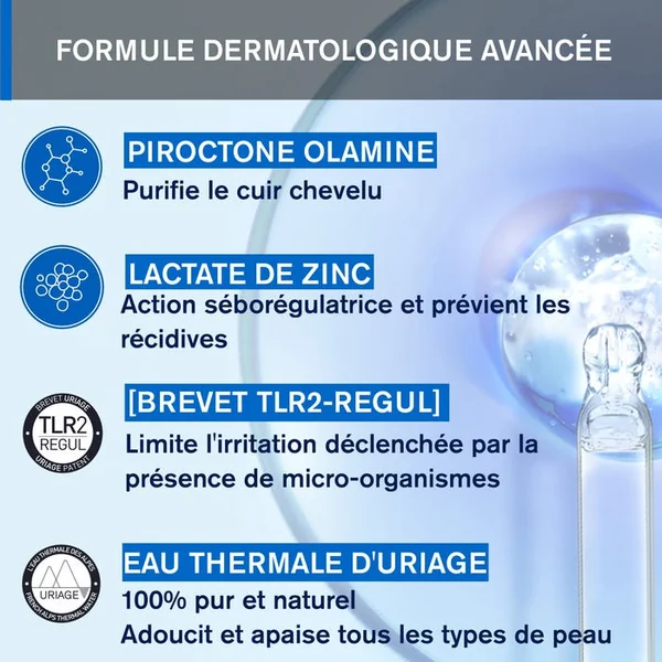 DS HAIR - Shampooing Traitant Antipelliculaire - Pellicules Modérées, 200ml