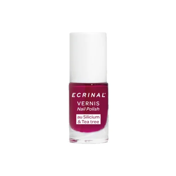 Ecrinal Vernis Silicium + Tea Tree 5 ml - Couleur : Prune