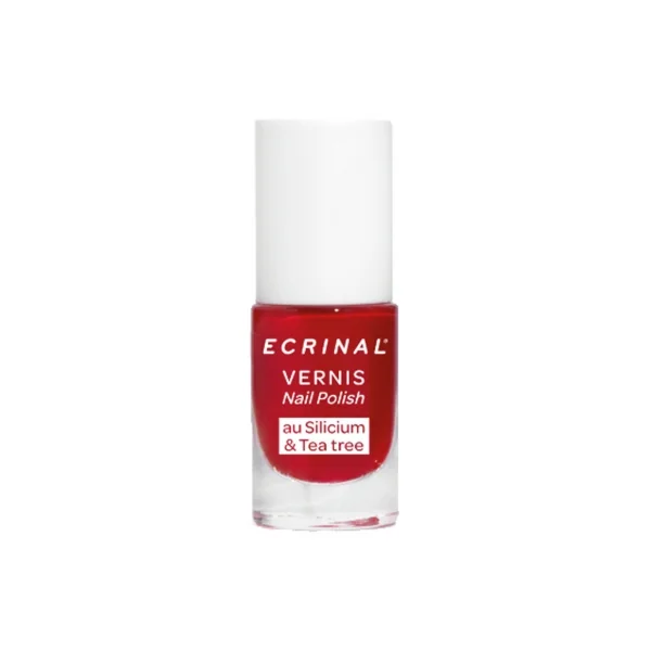 Ecrinal Vernis Silicium + Tea Tree 5 ml - Couleur : Rouge Passion