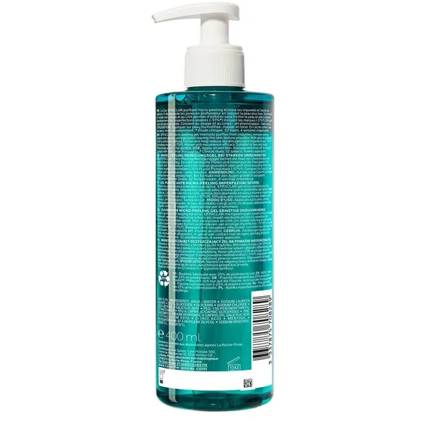 EFFACLAR - Gel Purifiant MicroPeeling Imperfections Sévères - Visage, buste, épaule & dos, 400ml
