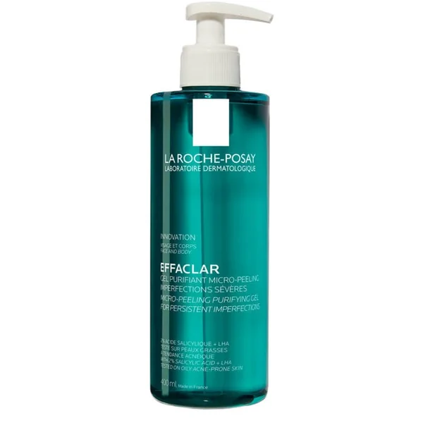 EFFACLAR - Gel Purifiant MicroPeeling Imperfections Sévères - Visage, buste, épaule & dos, 400ml